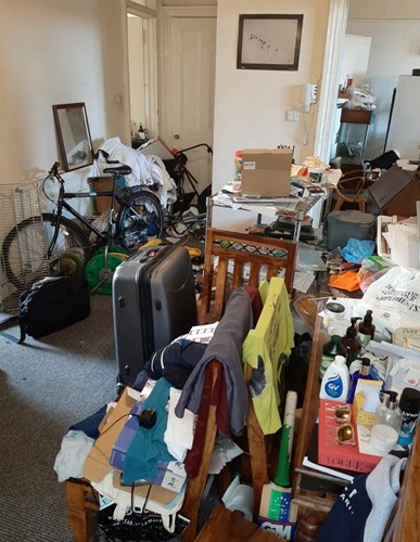 Hallway of Sohail Ahmed's flat