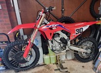 Red Honda motorcross bike
