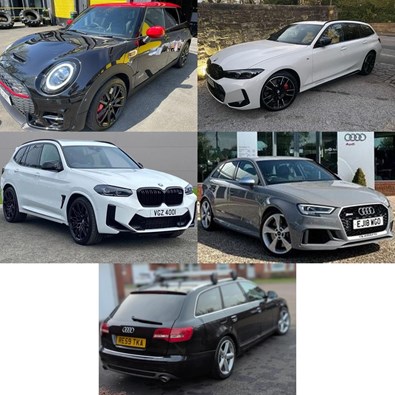 Stolen cars as described in text