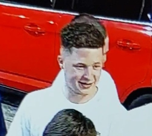 The man is described as being white, 19-25 years of age, around 5ft 8in in height, with short dark hair shaved at the sides and spoke with a local accent. He was wearing black skinny jeans, a white t-shirt with black writing, and black trainers with white sole