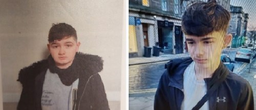Photos of two boys, white with short dark hair and wearing dark coloured jackets.