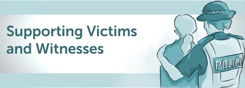 Supporting victims and witnesses graphic