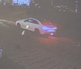 Pictured is a white car which was seen around the time of the crash