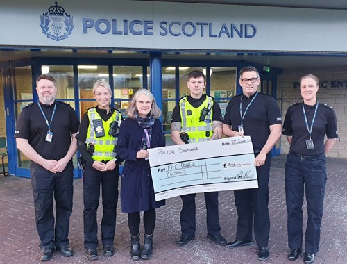 Donation given to Fife Council for digital devices