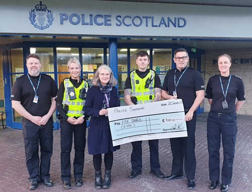 Donation given to Fife Council for digital devices