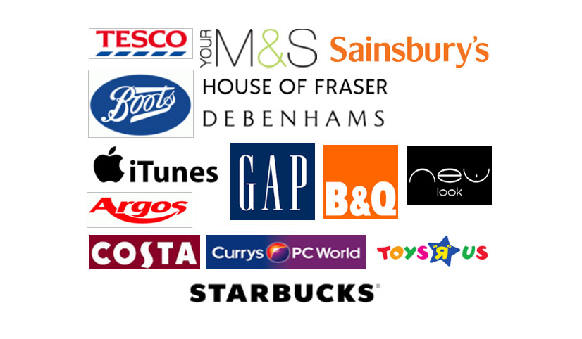 Supermarkets and high street shops
